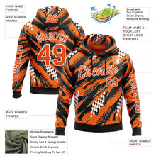 Загрузить изображение в средство просмотра галереи, Custom Orange Black-White 3D Pattern Design Formula Auto Car Racing Motorsport Sports Pullover Sweatshirt Hoodie
