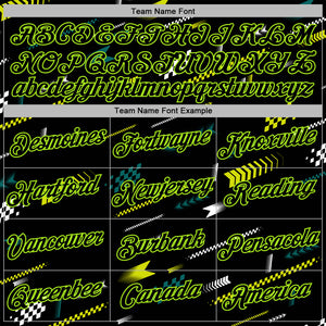 Custom Black Neon Green-White 3D Pattern Design Formula Auto Car Racing Motorsport Sports Pullover Sweatshirt Hoodie