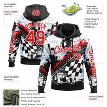 Загрузить изображение в средство просмотра галереи, Custom Black Fire Red-White 3D Pattern Design Formula Auto Car Racing Motorsport Sports Pullover Sweatshirt Hoodie
