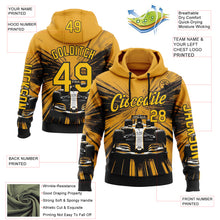 Загрузить изображение в средство просмотра галереи, Custom Yellow Black-White 3D Pattern Design Formula Auto Car Racing Motorsport Sports Pullover Sweatshirt Hoodie
