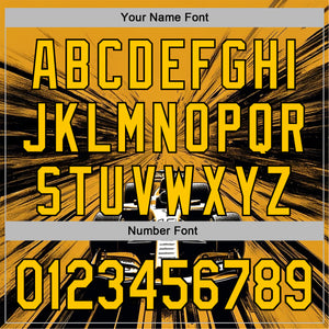 Custom Yellow Black-White 3D Pattern Design Formula Auto Car Racing Motorsport Sports Pullover Sweatshirt Hoodie