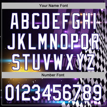 Load image into Gallery viewer, Custom Purple White Dark Purple-Black 3D Pattern Design Formula Auto Car Racing Motorsport Sports Pullover Sweatshirt Hoodie
