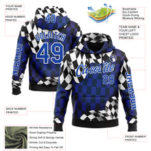 Загрузить изображение в средство просмотра галереи, Custom Black Thunder Blue-White 3D Pattern Design Formula Auto Car Racing Motorsport Sports Pullover Sweatshirt Hoodie
