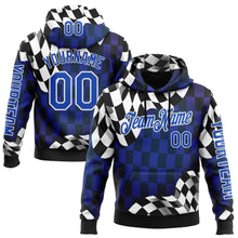Загрузить изображение в средство просмотра галереи, Custom Black Thunder Blue-White 3D Pattern Design Formula Auto Car Racing Motorsport Sports Pullover Sweatshirt Hoodie
