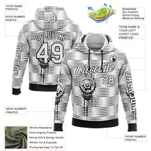 Load image into Gallery viewer, Custom White Black 3D Pattern Design Formula Auto Car Racing Motorsport Sports Pullover Sweatshirt Hoodie
