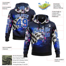 Загрузить изображение в средство просмотра галереи, Custom Black Thunder Blue-White 3D Pattern Design Formula Auto Car Racing Motorsport Sports Pullover Sweatshirt Hoodie

