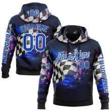 Загрузить изображение в средство просмотра галереи, Custom Black Thunder Blue-White 3D Pattern Design Formula Auto Car Racing Motorsport Sports Pullover Sweatshirt Hoodie
