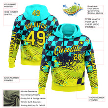Load image into Gallery viewer, Custom Blue Light Yellow-Black 3D Pattern Design Formula Auto Car Racing Motorsport Sports Pullover Sweatshirt Hoodie
