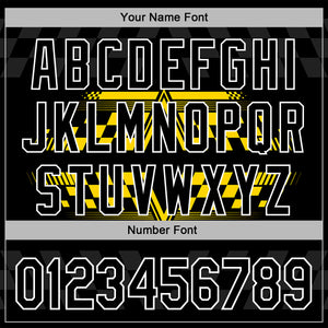 Custom Black Yellow-White 3D Pattern Design Formula Auto Car Racing Motorsport Sports Pullover Sweatshirt Hoodie