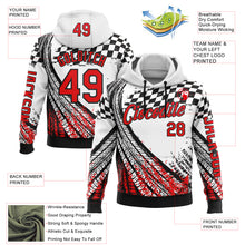 Загрузить изображение в средство просмотра галереи, Custom White Fire Red-Black 3D Pattern Design Formula Auto Car Racing Motorsport Sports Pullover Sweatshirt Hoodie
