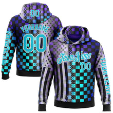 Load image into Gallery viewer, Custom Black Lakes Blue Purple-White 3D Pattern Design Formula Auto Car Racing Motorsport Sports Pullover Sweatshirt Hoodie
