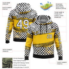 Laden Sie das Bild in den Galerie-Viewer, Custom Black White-Yellow 3D Pattern Design Formula Auto Car Racing Motorsport Sports Pullover Sweatshirt Hoodie
