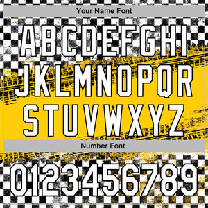 Custom Black White-Yellow 3D Pattern Design Formula Auto Car Racing Motorsport Sports Pullover Sweatshirt Hoodie