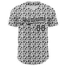 Загрузить изображение в средство просмотра галереи, Custom White Black 3D Halloween Pumpkin Doodle Party Costume Ideas Authentic Baseball Jersey
