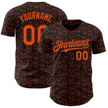 Загрузить изображение в средство просмотра галереи, Custom Black Orange 3D Halloween Pumpkin Party Costume Ideas Authentic Baseball Jersey
