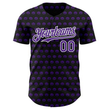 Загрузить изображение в средство просмотра галереи, Custom Black Purple-White 3D Halloween Pumpkin Party Costume Ideas Authentic Baseball Jersey
