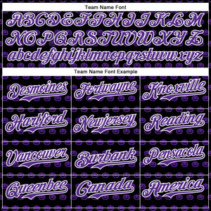 Custom Black Purple-White 3D Halloween Pumpkin Party Costume Ideas Authentic Baseball Jersey