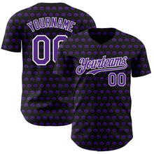 Загрузить изображение в средство просмотра галереи, Custom Black Purple-White 3D Halloween Pumpkin Party Costume Ideas Authentic Baseball Jersey
