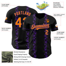 Загрузить изображение в средство просмотра галереи, Custom Black Bay Orange-Purple 3D Halloween Spider Net Party Costume Ideas Authentic Baseball Jersey

