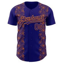 Загрузить изображение в средство просмотра галереи, Custom Dark Purple Bay Orange 3D Halloween Spider Net Party Costume Ideas Authentic Baseball Jersey
