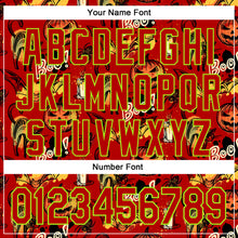 Charger l&#39;image dans la galerie, Custom Red Neon Green 3D Halloween Pumpkin Doodle Party Costume Ideas Authentic Baseball Jersey
