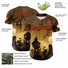 Загрузить изображение в средство просмотра галереи, Custom Yellow Black-Orange 3D Halloween Horror Night Trick Treat Party Costume Ideas Authentic Baseball Jersey
