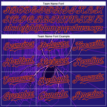 Load image into Gallery viewer, Custom Dark Purple Orange 3D Halloween Spider Net Party Costume Ideas Authentic Baseball Jersey
