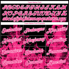 Загрузить изображение в средство просмотра галереи, Custom Stitched Black Hot Pink-White 3D Pattern Design Flame Sports Pullover Sweatshirt Hoodie
