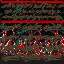 Загрузить изображение в средство просмотра галереи, Custom Stitched Black Kelly Green Red-White 3D Pattern Design Flame Sports Pullover Sweatshirt Hoodie
