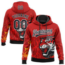 Загрузить изображение в средство просмотра галереи, Custom Stitched Red Black Yellow-White 3D Pattern Design Flame Tiger Sports Pullover Sweatshirt Hoodie

