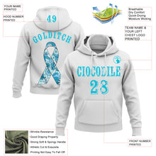 Load image into Gallery viewer, Custom White Lakes Blue 3D Prostate Cancer World Cancer Day Ribbon Support Sports Pullover Sweatshirt Hoodie
