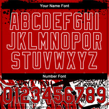 Load image into Gallery viewer, Custom Stitched Red Black-White 3D Graffiti Splash Street Art Sports Pullover Sweatshirt Hoodie
