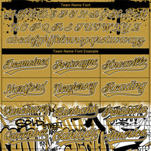 Load image into Gallery viewer, Custom Stitched Old Gold Black-White 3D Graffiti Splash Street Art Sports Pullover Sweatshirt Hoodie

