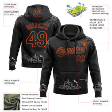Load image into Gallery viewer, Custom Stitched Black Gray-Orange 3D Graffiti Splash Street Art Sports Pullover Sweatshirt Hoodie

