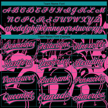 Load image into Gallery viewer, Custom Stitched Black Pink-Teal 3D Graffiti Splash Street Art Sports Pullover Sweatshirt Hoodie
