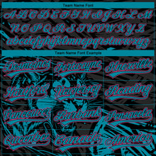 Load image into Gallery viewer, Custom Stitched Black Teal-Pink 3D Pattern Design Animal Tiger Sports Pullover Sweatshirt Hoodie
