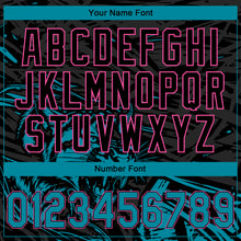 Load image into Gallery viewer, Custom Stitched Black Teal-Pink 3D Pattern Design Animal Tiger Sports Pullover Sweatshirt Hoodie
