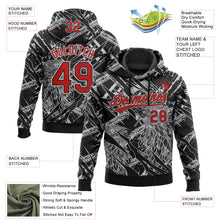Загрузить изображение в средство просмотра галереи, Custom Stitched Black Red Gray-White 3D Pattern Design Animal Eagle Sports Pullover Sweatshirt Hoodie
