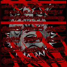 Load image into Gallery viewer, Custom Stitched Black Red Gray-White 3D Pattern Design Animal Pitbull Dog Sports Pullover Sweatshirt Hoodie
