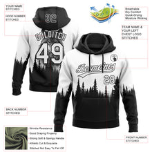 Load image into Gallery viewer, Custom Stitched White Black 3D Pattern Design Animal Wolf Sports Pullover Sweatshirt Hoodie
