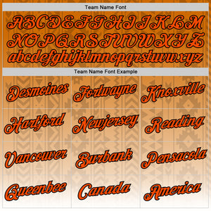Custom Orange White-Black 3D Pattern Design Ethnic Tribal Sportswear Pullover Sweatshirt Hoodie