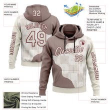 Laden Sie das Bild in den Galerie-Viewer, Custom Cream Burgundy 3D Pattern Design Ethnic Tribal Sportswear Pullover Sweatshirt Hoodie
