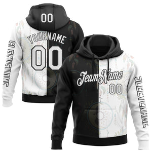 Custom White Black 3D Pattern Design Dreamcatcher Tribal Sportswear Pullover Sweatshirt Hoodie