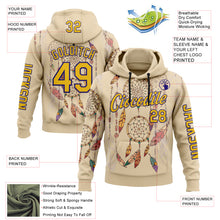 Load image into Gallery viewer, Custom City Cream Yellow-Dark Purple 3D Pattern Design Dreamcatcher Tribal Sportswear Pullover Sweatshirt Hoodie
