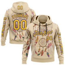 Load image into Gallery viewer, Custom City Cream Yellow-Dark Purple 3D Pattern Design Dreamcatcher Tribal Sportswear Pullover Sweatshirt Hoodie
