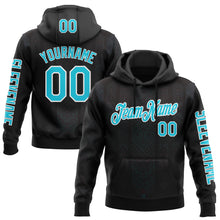 Load image into Gallery viewer, Custom Black Lakes Blue-White 3D Pattern Design Ethnic Tribal Sportswear Pullover Sweatshirt Hoodie
