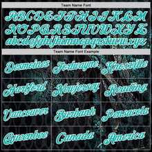 Laden Sie das Bild in den Galerie-Viewer, Custom Black Aqua-White 3D Pattern Design Ethnic Tribal Sportswear Pullover Sweatshirt Hoodie
