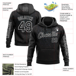 Custom Black White 3D Pattern Design Ethnic Tribal Sportswear Pullover Sweatshirt Hoodie