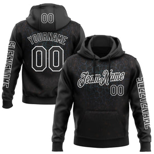 Custom Black White 3D Pattern Design Ethnic Tribal Sportswear Pullover Sweatshirt Hoodie