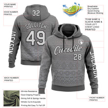 Загрузить изображение в средство просмотра галереи, Custom Gray White-Black 3D Pattern Design Ethnic Tribal Sportswear Pullover Sweatshirt Hoodie
